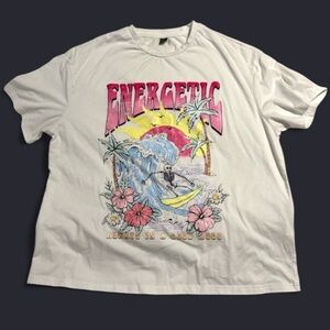Energetic Skeleton Surf SHEIN Graphic Tee M